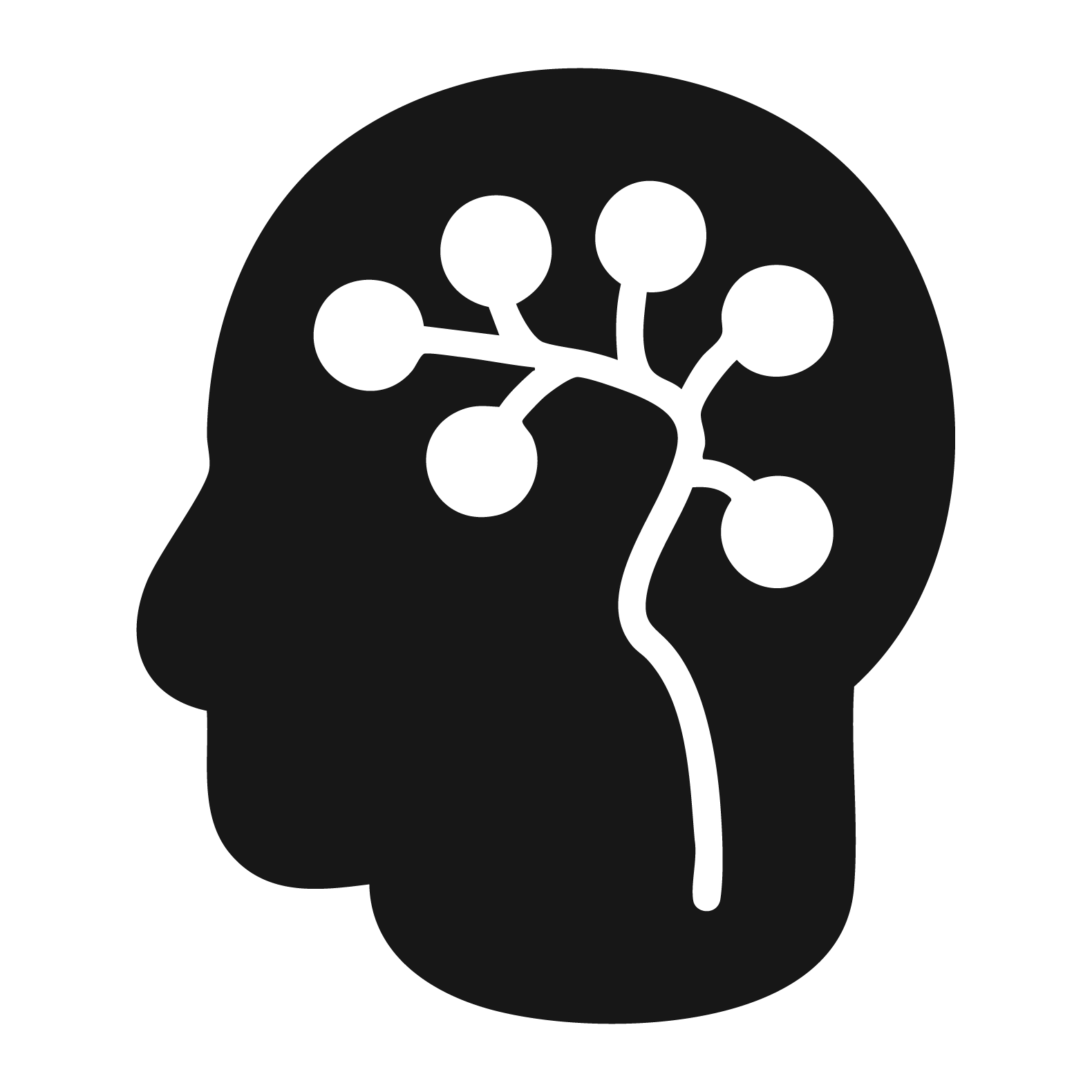 icon of brain with synapses